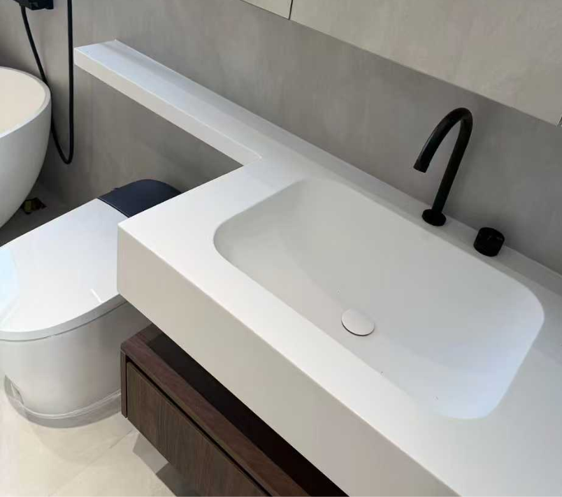 Custom Acrylic Vanity Top with Sink